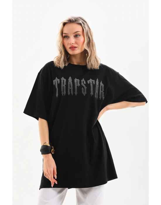 Toptan Oversize Taşlı Tişört - Trapstar