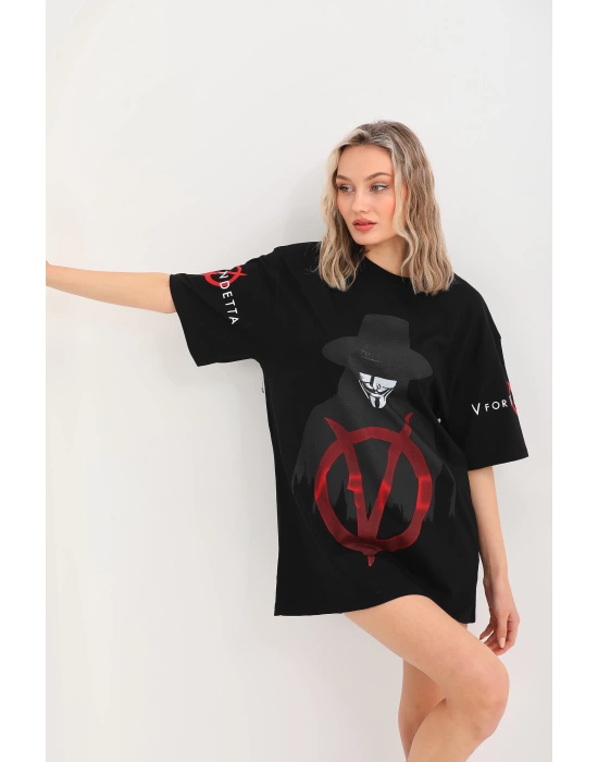 Toptan Oversize Tişört - V For Vendetta