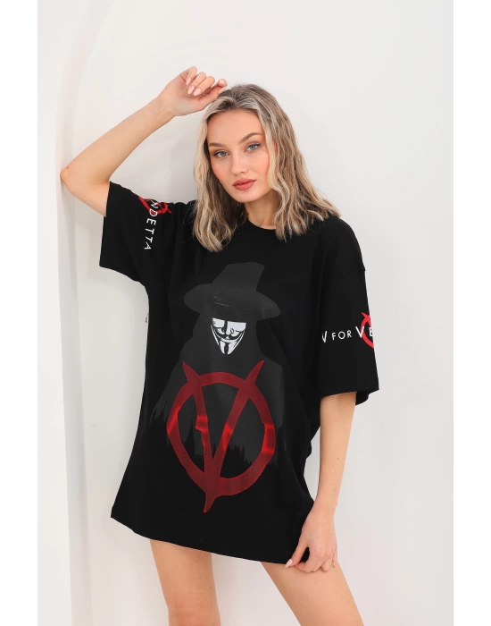 Toptan Oversize Tişört - V For Vendetta