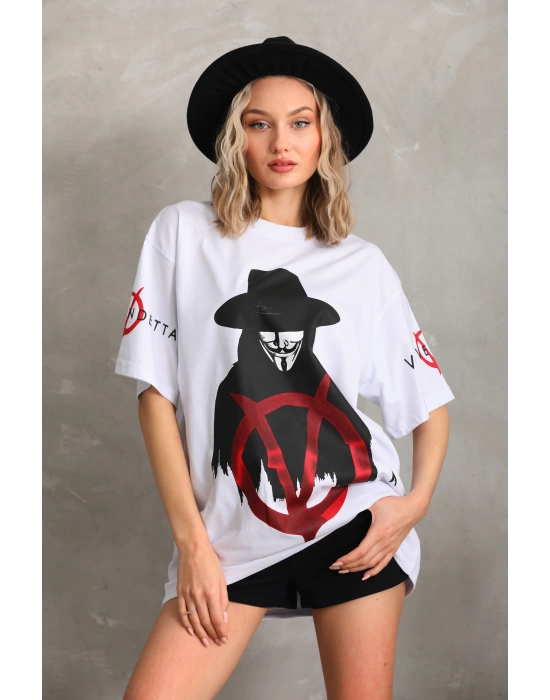 Toptan Oversize Tişört - V For Vendetta