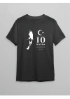 10 Kasım Atatürk Baskılı T-shirt - Siyah