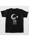 23 Nisan Çocuk Bayramı Baskılı Özel T-shirt - Siyah