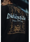 Erkek 3 iplik Pamuklu Bisiklet Yaka Baskılı SweatShirt - Siyah
