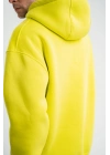 ERKEK 3 İplik Pamuklu Oversize Kapşonlu SweatShirt Hoodie - Sarı