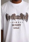Erkek Baskılı T-Shirt Kısa Kol Bisiklet Yaka Regular Fit Tişört - Beyaz