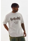 Erkek Baskılı T-Shirt Kısa Kol Bisiklet Yaka Regular Fit Tişört - Gri