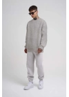 ERKEK Bisikilet Yaka 3 İplik Pamuklu SweatShirt - Gri