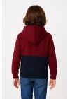 Erkek Çocuk Kapüşonlu Kanguru Cepli Parçalı SweatShirt - Renkli