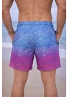 Erkek Deniz Şortu Fermuarlı Cepli File Astarlı Hızlı Kuruyan Premium - Çok Renkli