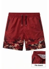 Erkek Deniz Şortu Fermuarlı Cepli File Astarlı Hızlı Kuruyan Premium - Kırmızı