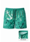 Erkek Deniz Şortu Fermuarlı Cepli File Astarlı Hızlı Kuruyan Premium - Su Yeşili