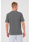 Erkek Düz Bisiklet Yaka Tişört Kısa Kol Yazlık T-Shirt - Antrasit