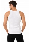 Erkek Fitilli Likralı Kaşkorse Atlet Vücuda Oturan Basic Şıklık - Beyaz