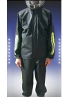 Erkek Motorcu Kurye Su Geçirmez Yağmurluk Takım - Siyah