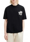 Erkek Tişört Baskılı Oversize Kısa kol T-shirt - Siyah