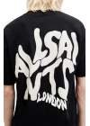 Erkek Tişört Baskılı Oversize Kısa kol T-shirt - Siyah