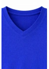 Genç Erkek Çocuk V Yaka Tişört Model - Saks Mavisi
