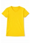 Genç Kız Çocuk V Yaka Tişört Model - Sarı