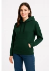 Kadın 3 İplik Pamuklu Kapüşonlu Kanguru Cepli Sweatshirt hoodie - Haki