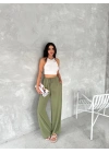 Kadın Ayrobin Oversize Kadın Pantolon - Mint Yeşili