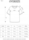 Kadın Baskılı T-Shirt Kısa Kol Bisiklet Yaka Oversize Tişört - Siyah