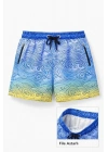 Kadın Deniz Şortu Fermuarlı Cepli File Astarlı Hızlı Kuruyan Premium - Çok Renkli