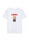 Kız Labubu Çocuk Baskılı T-Shirt - Beyaz