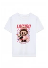 Kız Labubu Çocuk Baskılı T-Shirt - Beyaz