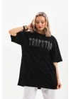 Toptan Oversize Taşlı Tişört - Trapstar