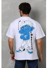 Toptan Oversize Tişört - Şirinler Brave Oakland - Smurfs