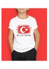 Unisex Çocuk Baskılı T-Shirt - Beyaz