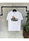 Unisex Çocuk Baskılı T-Shirt - Beyaz