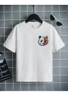 Unisex Çocuk Baskılı T-Shirt - Beyaz
