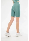Yüksek Bel Biker Sporcu Şort - Mint Yeşili