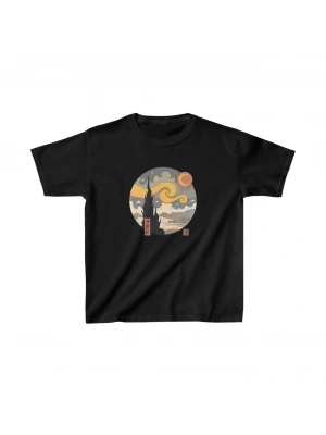 Çocuk Unisex Baskılı T-Shirt - Siyah