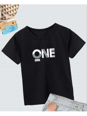 Erkek Çocuk Baskılı T-Shirt - Siyah