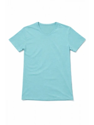 Genç Kız Çocuk V Yaka Tişört Model - Turkuvaz