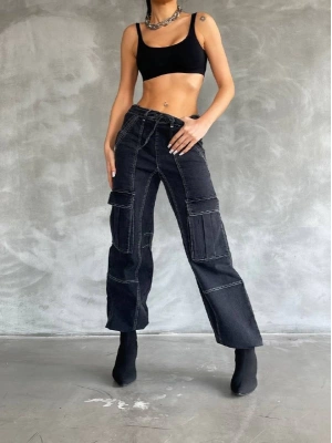 Toptan Bayan Kargo Pantolon - 0003- 006