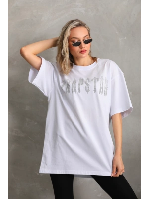 Toptan Oversize Taşlı Tişört - Trapstar