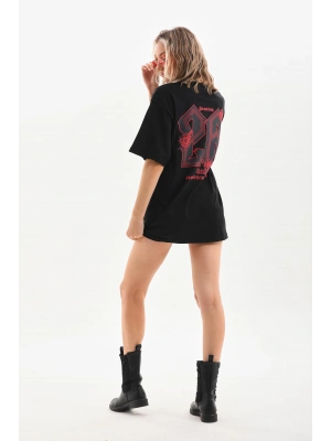 Toptan Oversize Tişört - Çiçek 26 Baskılı