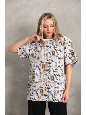 Toptan Oversize Tişört - Mısır Ön Arka Kollar