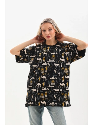 Toptan Oversize Tişört - Mısır Ön Arka Kollar