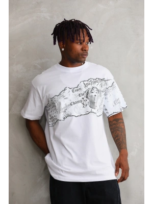 Toptan Oversize Tişört - Tupac Kollu