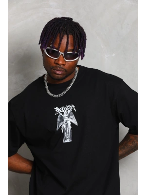 Toptan Oversize Tişört - Ön Arka Melek