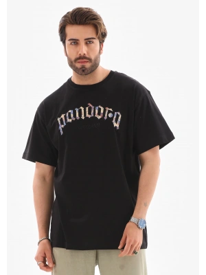 Toptan Oversize Tişört - Pandora Nakışlı Özel Aplike Desenli
