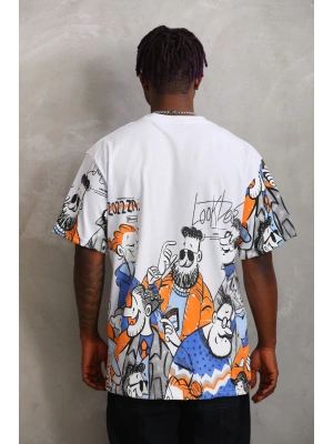 Toptan Oversize Tişört - Adamalar Ön Arka Kollar