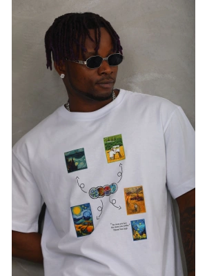 Toptan Oversize Tişört - Vincent Van Gogh Tablo