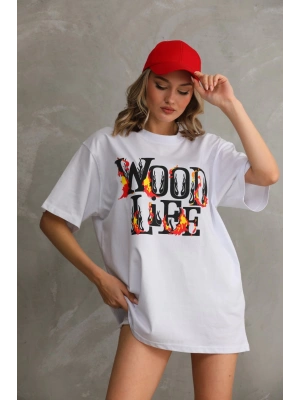 Toptan Oversize Tişört - Wood Life