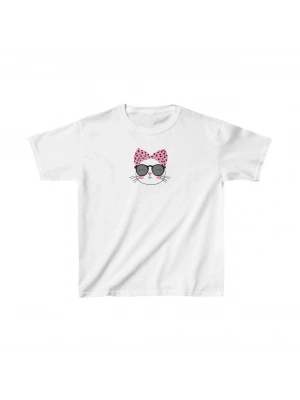 Unisex Çocuk Baskılı T-Shirt - Beyaz