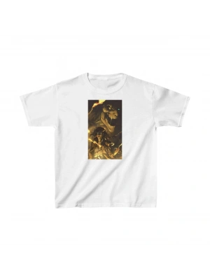 Unisex Çocuk Baskılı T-Shirt - Beyaz